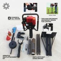 Foreuse portable de carottage profond de 15 m, moteur essence 2 temps, machine de forage d'exploration pour l'échantillonnage des sols, 220V 380V, carottage diamanté