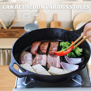 Nhà Hàng Đồ Nấu Nướng Pre-Dày Dạn Chiên Bít Tết Chiên Nấu Ăn Pan Trứng Chảo Đúc Sắt Fry Pan - Product Image 2