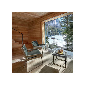 Ensemble <span class=keywords><strong>table</strong></span> et chaises d'extérieur en bambou de style minimaliste moderne avec structure en fer pour cour, jardin, villa, hôtel et balcon - Product Image 5