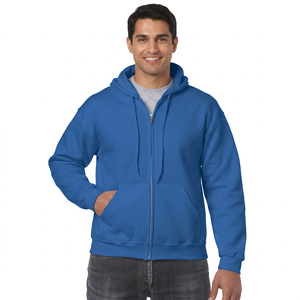 Sudadera con capucha estilo streetwear para hombre, con logo personalizado, transpirable, de manga larga, básica, de mezcla de algodón. - Product Image 1