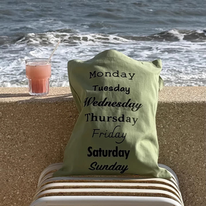 กระเป๋าผ้าแคนวาสสีเขียวอะโวคาโด 40x34 ซม. กระเป๋าสะพายไหล่ความจุขนาดใหญ่สำหรับวันจันทร์สำหรับใช้ในวิทยาลัยทุกวัน - Product Image 1