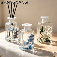 Nouvelle Bouteille en Verre pour Bâtonnets Parfumés SY 200ml – Flacon Vide de Luxe Marron Personnalisé pour Diffuseur à Roseaux avec Coffret Cadeau