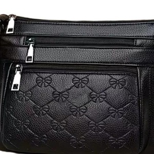 Nouveau style, sac à bandoulière en PU durable et imperméable pour femme d'âge mûr, mère-épouse, avec nœud et fermeture éclair, doublure en polyester - Product Image 3