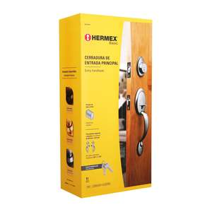 Hermex CEP-31PJP Basic cromato opaco maniglie porte e finestre include manopola blocco a farfalla - Product Image 1
