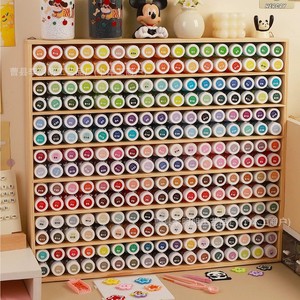 Wooden Multi Layer <b>Storage</b> <b>Rack</b> Wall Mounted For Perler Beads Nail Art Display Organizing Holder Craft Supply <b>Storage</b> - Product Image 2