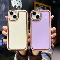Coque de téléphone portable en PC électroplaqué coloré, d'origine usine, pour iPhone 11 12 13 14 15 16 17 18 Pro Max
