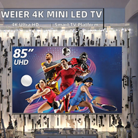 Téléviseur intelligent QLED 4K Ultra HD sans cadre de 85 pouces, écran plat LCD, 60/120 Hz, fin, pour hôtel, systèmes Google WebOS Android, SKD CKD