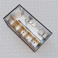 Petites maisons portatives de luxe préfabriquées de conteneur, salles de capsule d'hôtel de station de vacances, maisons préfabriquées mobiles