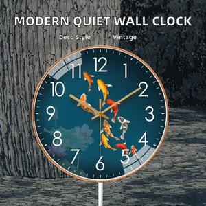 Horloge murale à affichage à aiguilles en quartz Art Déco de 20 cm pour salon, design moderne, simple, silencieux, créatif et original - Product Image 2