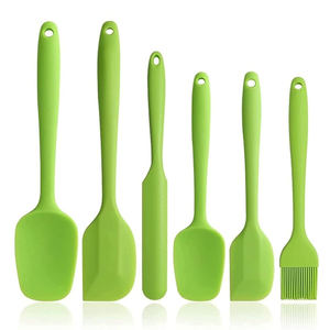 Spatules en silicone antiadhésives personnalisées avec logo, vente en gros, ensemble de spatules de cuisine, résistantes à la chaleur, grattoirs en silicone flexibles - Product Image 1