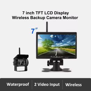 7 pollici sistema di telecamere di Backup Wireless 12V-24V impermeabile <span class=keywords><strong>per</strong></span> autocarri bus RVs 2.4G WiFi <span class=keywords><strong>Monitor</strong></span> di retrovisione con visione notturna - Product Image 2