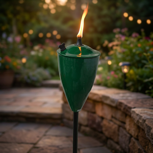 Iron Cone Garden Oil <b>Torch</b> on Pole Outdoor Decorative Flame <b>Torch</b> for Garden Pathway Patio Lawn Landscaping and Outdoor Decor - Product Image 4