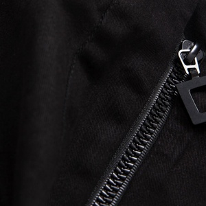 Wholesale Japanese Short Sleeves V-neck Zipper up <b>Jackets</b> Male Front Pockets <b>Kimono</b> Streetwear Lightweight Windbreaker - Product Image 3