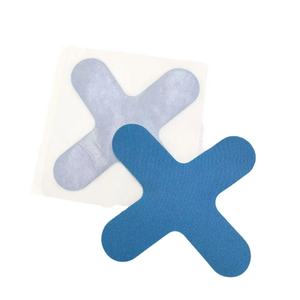 Bande adhésive élastique détectable par les détecteurs de métaux, fabriquée en usine, pour la fixation des genoux et des coudes, avec un grand arrêt élastique en forme de X - Product Image 1