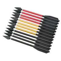 Huwairen – Lot de 12 flèches courtes en aluminium de 625 pouces avec pointes de rechange en feuille de saule, 17 cm, pour le tir