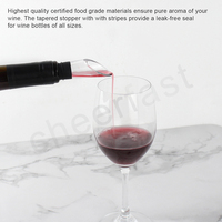 Accessoire de bar 3-en-1 en acier inoxydable : bâtonnet refroidisseur de vin avec bouchon et verseur aérateur