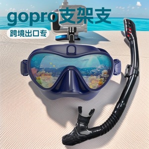 GoPro Snorkel Mask With Mount One Size Tempered Glass Diving Goggles For Underwater Photography - Product Image 1