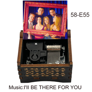 Friends TV Show Cajas de música de madera <span class=keywords><strong>Estaré</strong></span> <span class=keywords><strong>allí</strong></span> para ti Amigos musicales Cumpleaños Oficina en casa Regalo decorativo - Product Image 5
