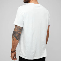 Camisetas al por mayor Realstock de algodón 100% peinado de 180g de alto gramaje para hombre, tallas grandes 6XL, manga corta, blancas y negras, personalizables.
