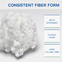Matériau de Rembourrage HCS en Fibre de Polyester 100% Vierge Blanche Anti-Bactérienne avec Motif Siliconé et Fibre Discontinuée