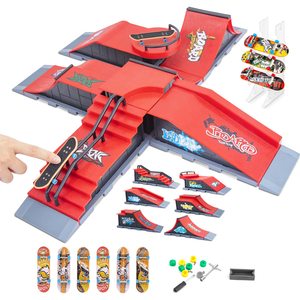 Kit de Skateboard pour Doigts <span class=keywords><strong>Tech</strong></span> <span class=keywords><strong>Deck</strong></span>, <span class=keywords><strong>Rampes</strong></span> de Skateboard Plus Grandes, Ensemble de Skatepark, Accessoires d'Entraînement pour Doigts, <span class=keywords><strong>Rampes</strong></span> de Skateboard Jouets pour Enfants - Product Image 2