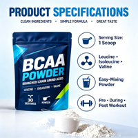 Nutrtech HACCP Halal Poudre de BCAA pour adultes 300g Aromatisée Riche en protéines Sans gluten Riche en fibres Formule d'acides aminés végétaliens pour les muscles