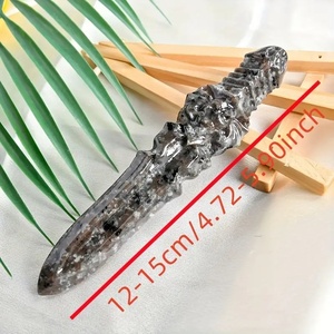 Épée en cristal de style européen de haute qualité, modèle de poignard, décoration d'intérieur, artisanat de sculpture, vente en gros - Product Image 5