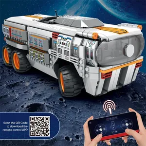 Reobrix 99004 1298PCS Space Troop Crew Carrier Aviación Control remoto Modelo de coche DIY Montaje Ladrillos Juguetes Juegos de bloques de construcción - Product Image 4