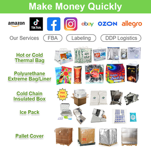 UIOWIO Leichter wieder verwendbarer Kühler Shopping Aluminium folie Heiß Kalt Wasserdicht Flacher Thermo-Lebensmittel beutel mit Griff - Product Image 2