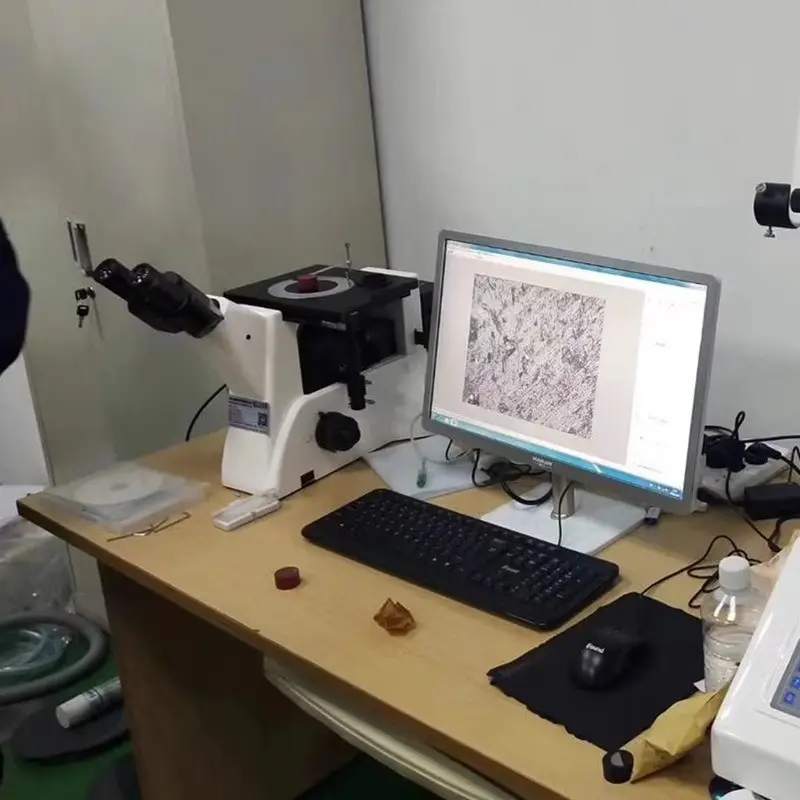 กล้องจุลทรรศน์ Metallographic Trinocular 4XC-W พร้อมซอฟต์แวร์และคอมพิวเตอร์