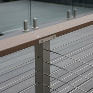 <span class=keywords><strong>Kit</strong></span> de <span class=keywords><strong>balustrade</strong></span> moderne en acier inoxydable et câble métallique avec éléments en <span class=keywords><strong>bois</strong></span> pour terrasse, usage résidentiel et commercial - Product Image 4