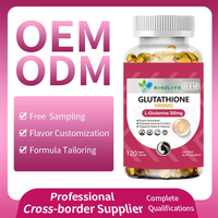 Capsules végétaliennes de glutathion 1000 mg + L-glutamine, formule antioxydante premium pour cheveux, peau et ongles, soutien immunitaire et bien-être, 120 unités