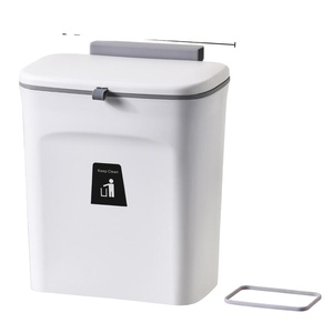 Wall mounted kitchen Hanging trash can household kitchen waste bin with inner bucket and lid kitchen trash bin Garbage Can