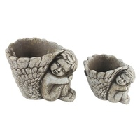 Vase en ciment en gros pour plantes succulentes et orchidées, pot de fleurs décoratif pour jardin et serre