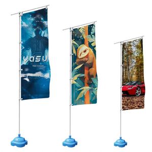 Drapeau bannière personnalisé 180x60cm en polyester, impression numérique par sublimation, logo, pas cher, pour affichage intérieur et extérieur, plage - Product Image 5