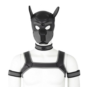 БДСМ бондаж щенок капюшон, воротник, нагрудное плечо, повязка на руку для мужчин - Product Image 6