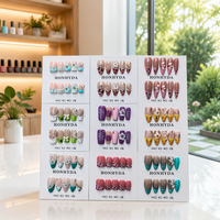 Faux ongles à presser French Manucure en acrylique, pré-dessinés, à coller, pour manucure, formes Cercueil, Carré, Amande