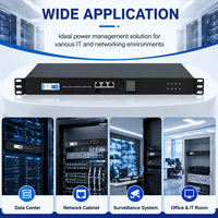 PDU Conmutada Monofásica de 1U y 8 Salidas para Centro de Datos, Fácil de Instalar, con Control Remoto, Bloqueo, IPv4, RS485 y Sensor de Temperatura y Humedad