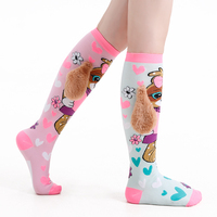 Chaussettes de travail chaudes et épaisses pour l'hiver, mi-mollet, avec motif cœur et lapin 3D, douces, moelleuses, tricotées, absorbant la transpiration, pour filles