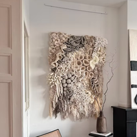 Boho abstrait récif de corail tissé tapisserie macramé tentures murales Design 3D texturé Art maison décoration murale pour la maison de luxe