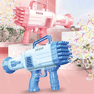 Venta al por mayor al aire libre verano niños automático soplado jabón agua máquina pistolas 32 agujeros cohete eléctrico <span class=keywords><strong>pistola</strong></span> de burbujas juguetes para niños - Product Image 2