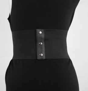 Cinturón Corsé Ultra Ancho de PU al por Mayor para Mujer, Cinturón Decorativo para Vestido, Estilo Casual, Faja Elástica para Ropa de Mujer - Product Image 6