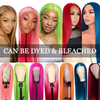 Perruques de cheveux brésiliens en dentelle HD, perruque frontale en dentelle complète avec des cheveux de bébé perruques de cheveux humains vierges droites pour les femmes noires