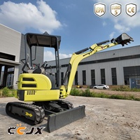 Mini-excavatrice robuste, micro-excavatrice sur chenilles, godet renforcé pour travaux de construction sur sol dur et de démolition de roches