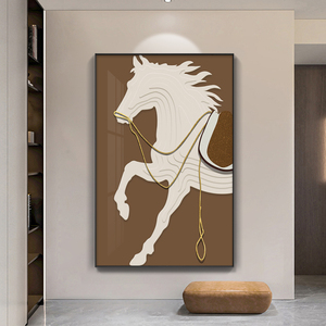 Animal caballo cristal marco Naturaleza muerta patrón arte impresión para dormitorio y sala de estar decoración del hogar Decoración colgante - Product Image 5