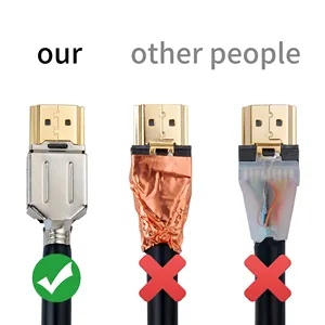 Cable de Audio y Video Metálico de Primera Calidad, Chapado en Oro, Cable Móvil a TV, Cable HD, Compatible con 2.1 OEM 4K 120Hz 8K 60hz a HDMI - Product Image 4