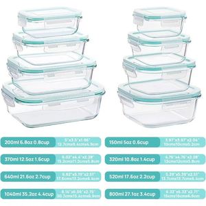 Rectangular Plastic Food Storage Container <b>Set</b> Microwave Safe Food Grade Eco-Friendly Stackable <b>Lunch</b> Box <b>Set</b> - Product Image 3