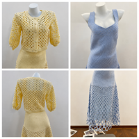Nouvelle Collection Printemps : Robe en Nylon Faite Main Importée avec Maille Creuse et Strass pour Femme