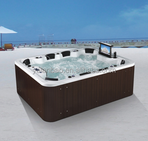 Big <span class=keywords><strong>Capital</strong></span> Bañera de hidromasaje Lujo Sentado Europa Hotel Patio trasero Piscinas Hidroterapia Rectangular Spa de masaje al aire libre - Product Image 2