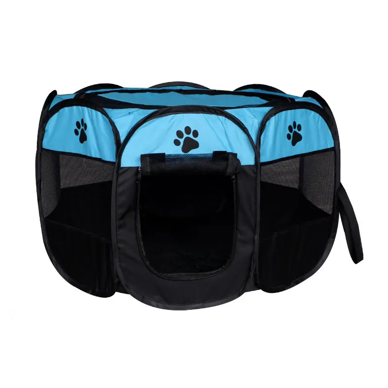 2022 New Design Oxford Cloth Glue Mesh Pet Dog Carry Bag Foldable Octagonal Pet Dog Cage